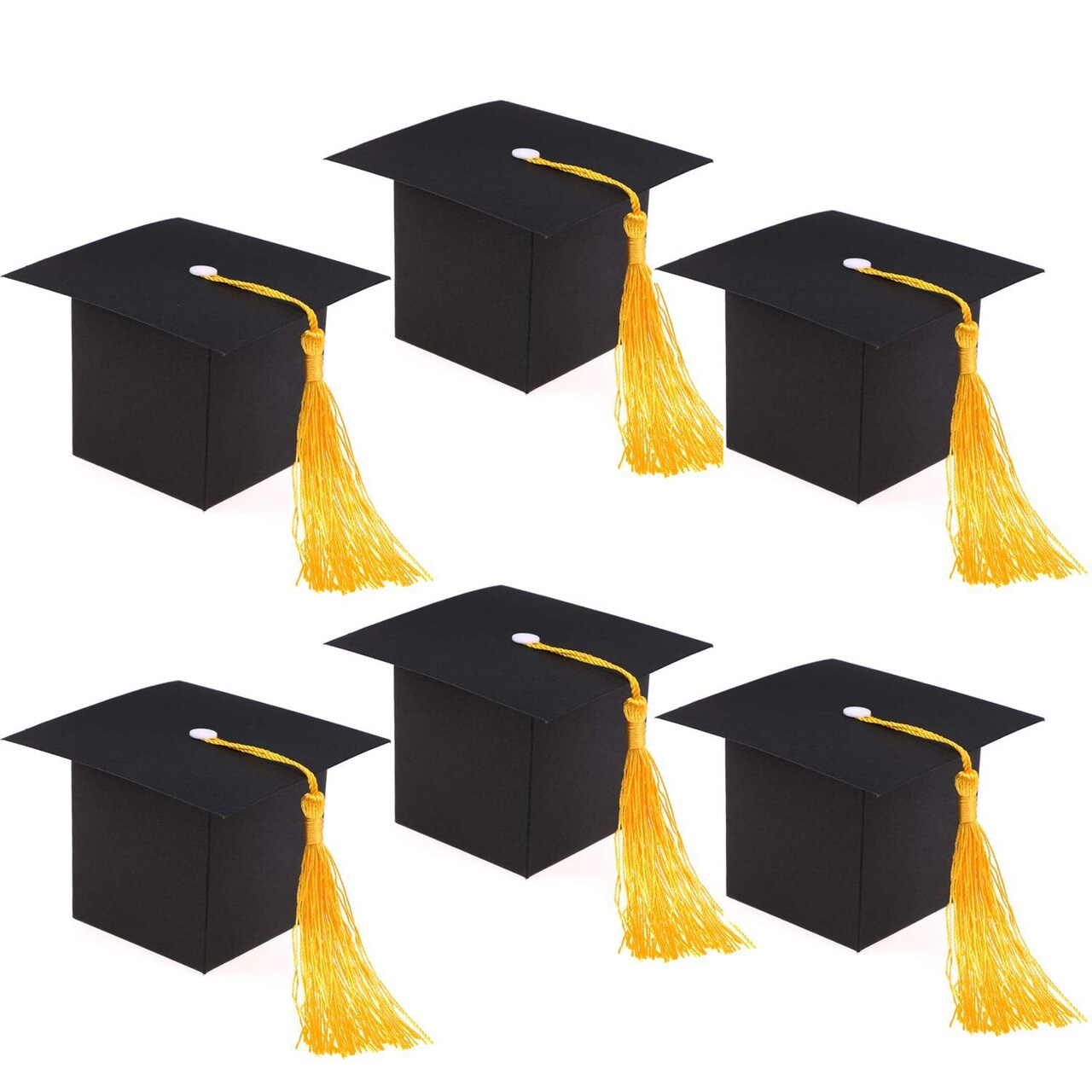 Graduation Decorations - 30PCS Grad Cap Box DIY Candy Boxes for Grad Party Favors